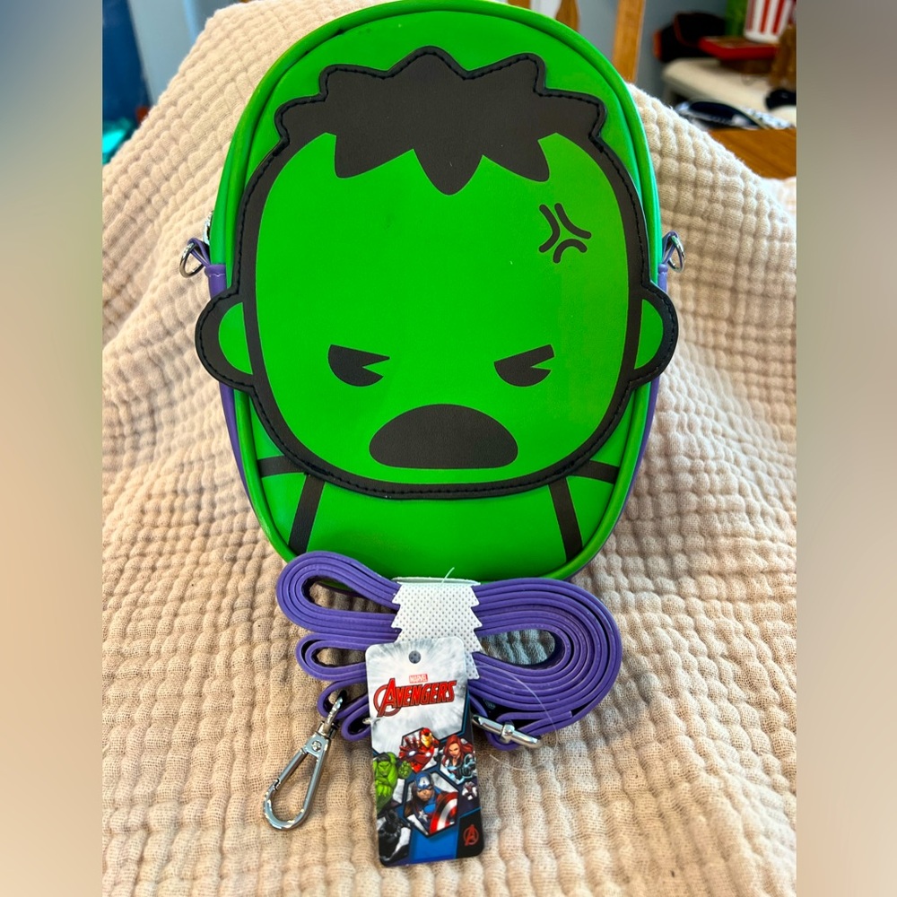 🆕MARVEL AVENGERS Shoulder bag-Brand is Buckle Down-Hulk Kawaii character-NWT